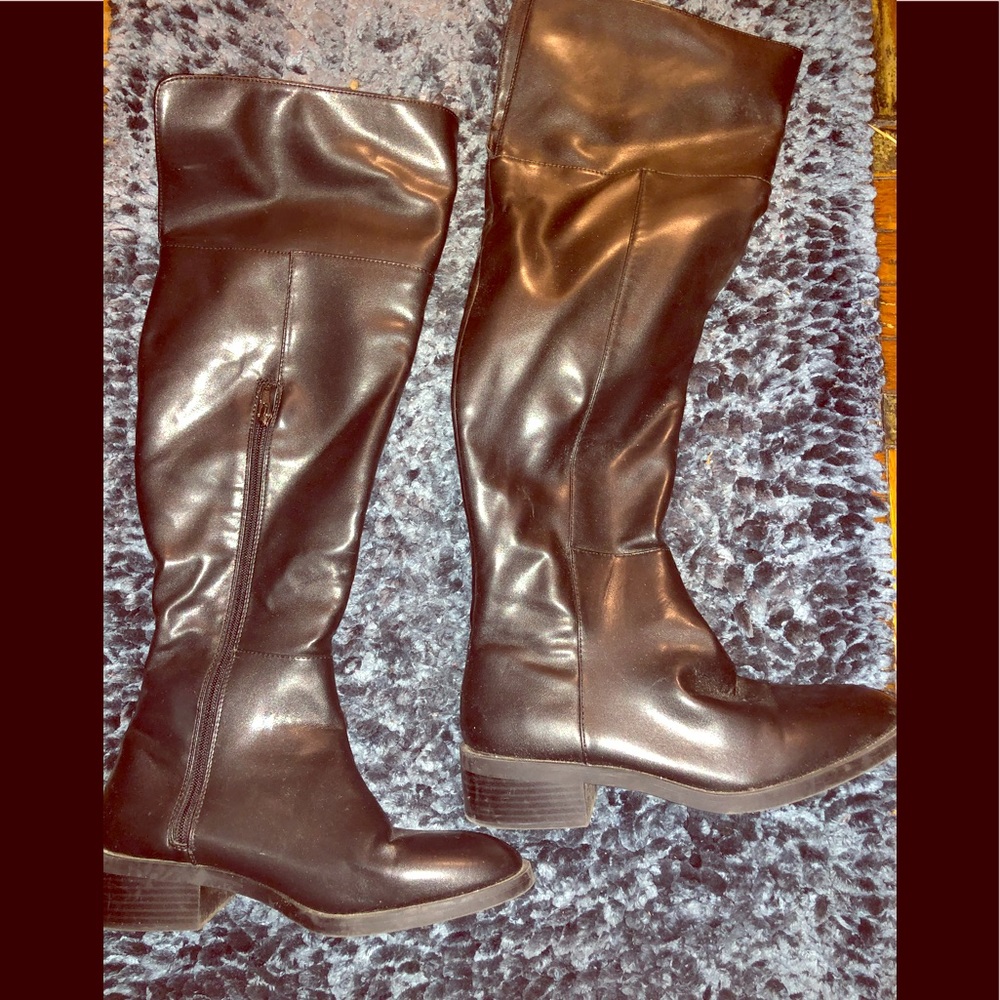 Zara Black over the knee riding boots